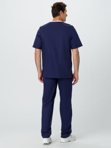 Костюм мужской MedLine Марк (тк.Смесовая,120), т.синий/бежевый