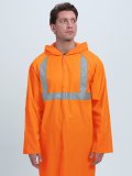 Плащ влагозащитный сигнальный ProfLineBase СОП (ПВХ,180), оранжевый