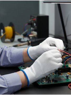 Перчатки ProfLineBase нейлоновые, белый